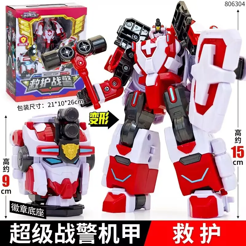 Nuevo Miniforce 7 Super Power Ranger Robot transformador figura de acción patrulla Mecha juguete para niños regalo de cumpleaños