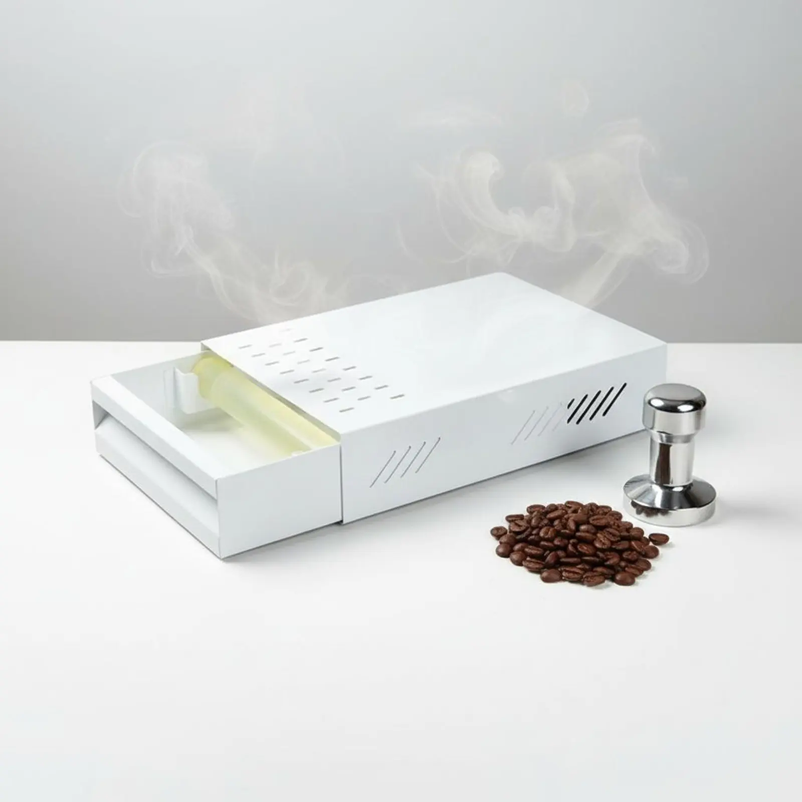 Drawer Coffee Knock Box Space Saving Espresso Knock Box Coffee Grounds Bin Large Capacity Kitchen Tool Anti-Slip for Baristas - view 3