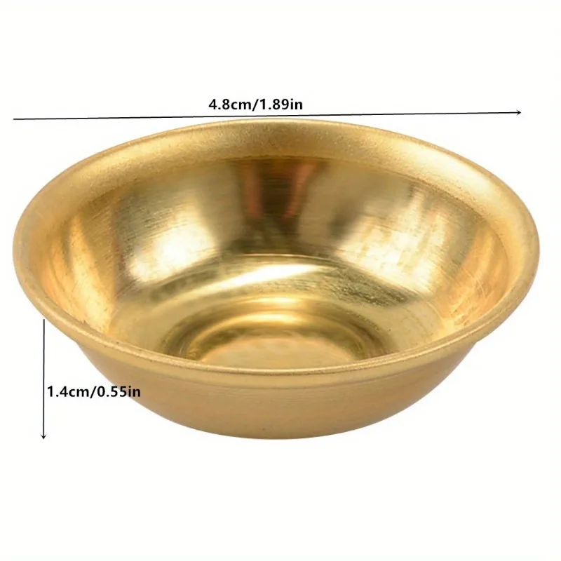 7pcs Pure Copper Small Water Supply Bowl Handmade Holy Water Bowl for Buddha Buddhist Supplies Fine Water Supply Bowl