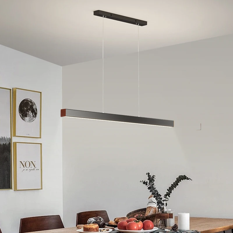 Imagem -03 - Modern Nordic Led Pendant Light Bar Lâmpada Sala de Jantar Restaurante Luzes Cozinha Lustre Lâmpadas Strip Casa Escritório