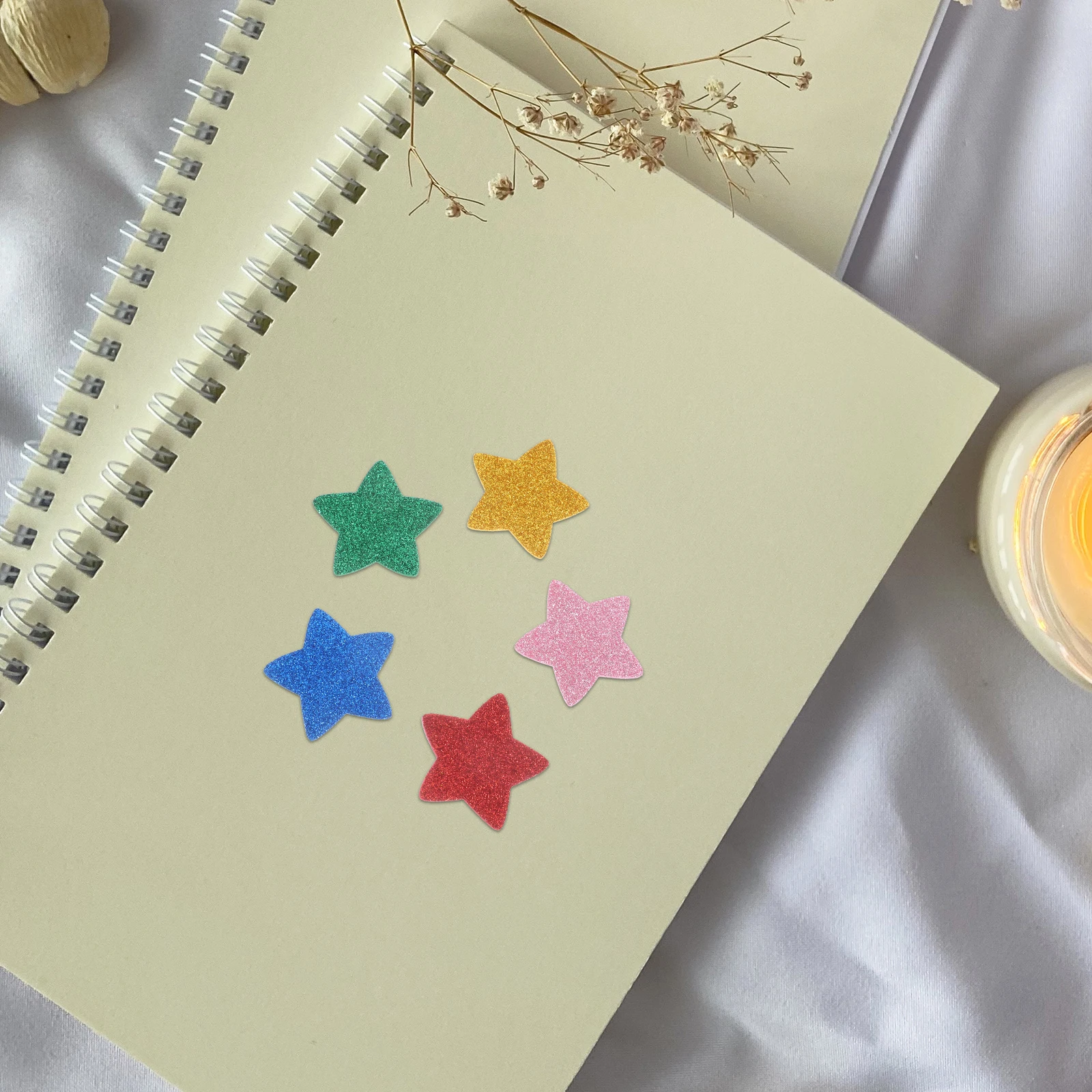 

15pcs EVA Star Sticker Star Pattern Stickers Mixed Adhesive Crafting Decorative Patches Scrapbooking