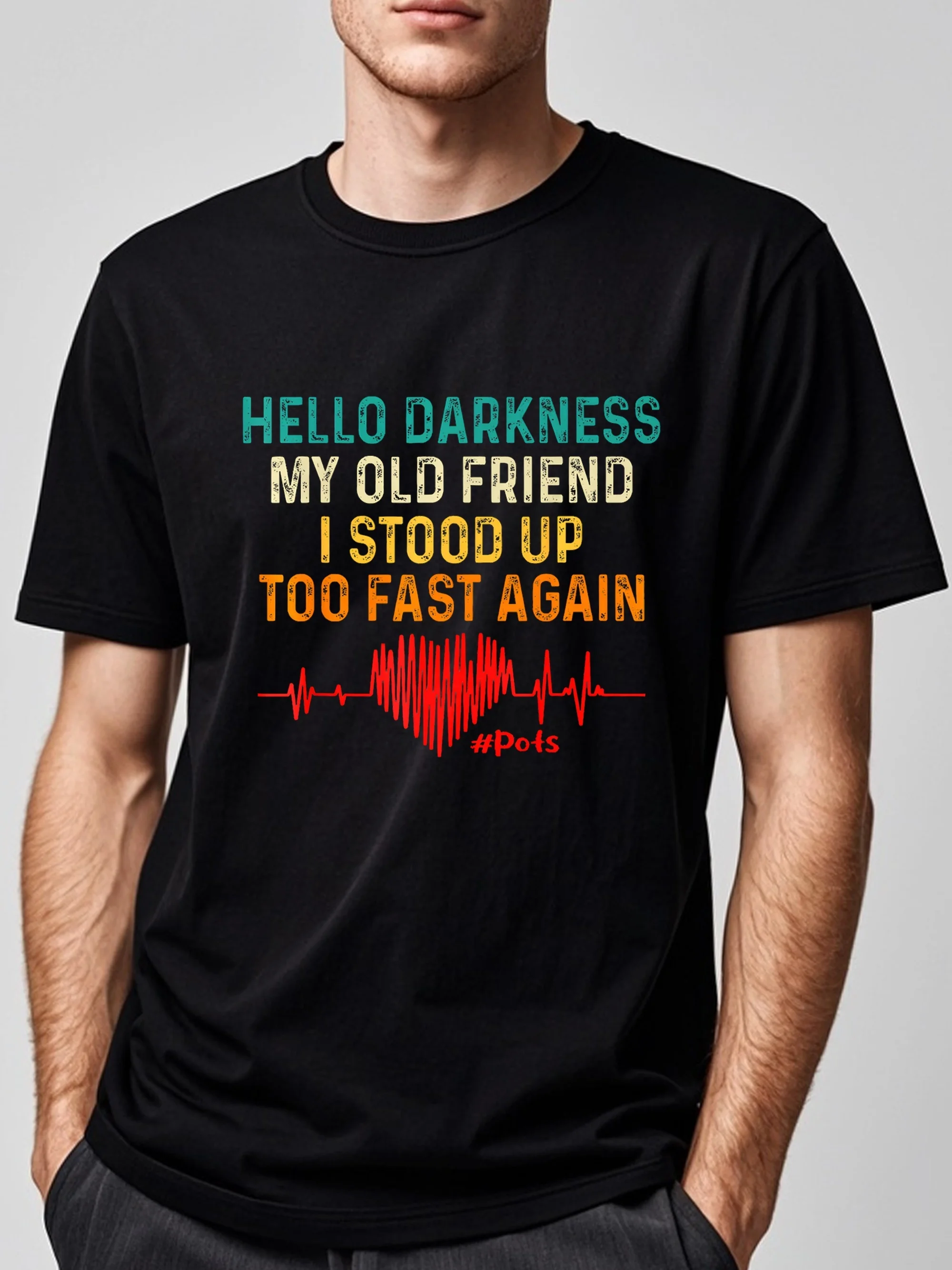 100% cotton-vibrant funny proverb pattern, round neck, casual, high-quality printing, worn all the year round.