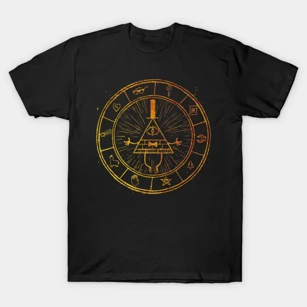 Summer Cotton O-Neck Short Sleeve Mens T Shirt New S-5XL The Bill Cipher Wheel Graphic Printed T-Shirt  men clothing