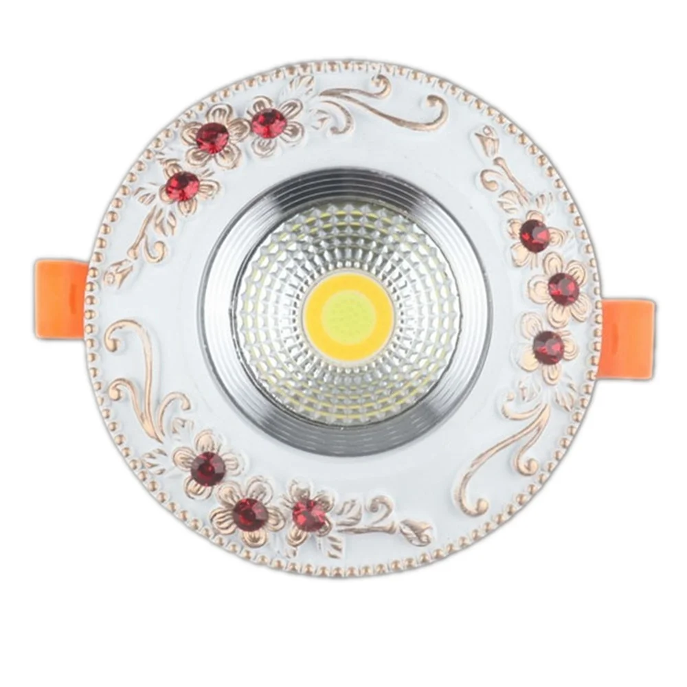 French Diamonds Resin Figure Led Downlight 220V 3W 5W 7W 10W Hotel Foyer Hallway House Decoration Recessed Ceiling Spot Lamp