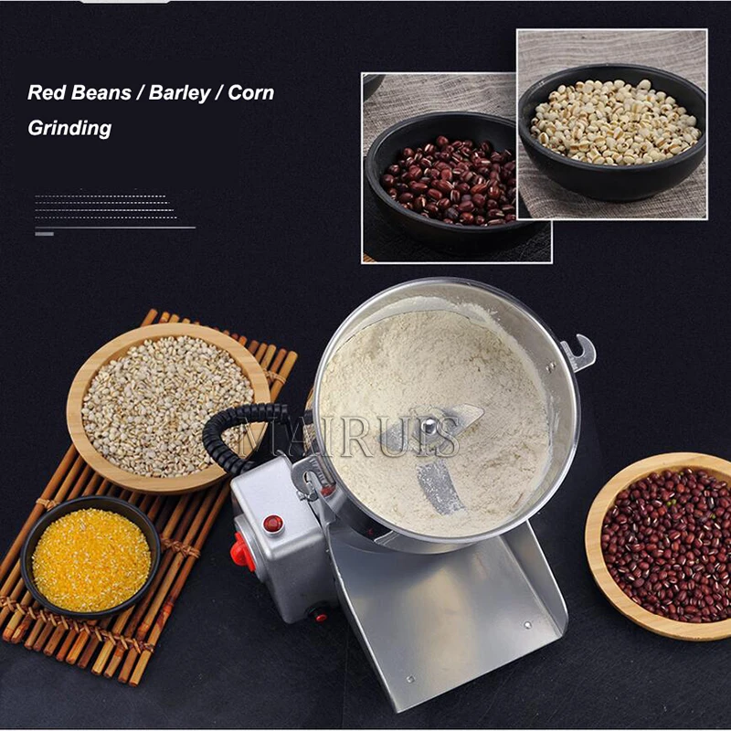 4500G Swing Type Grains Herbal Powder Miller Dry Food Grinder Machine High Speed Intelligent Spices Cereals Crusher 110V/220V