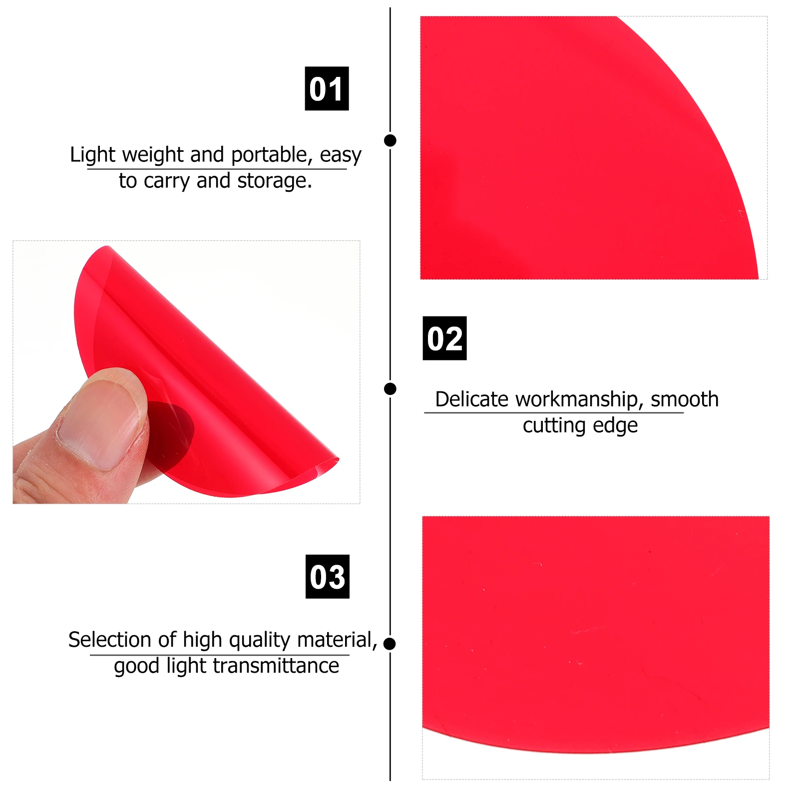 

10pcs Sunset Film 66mm Diameter Color Correction Gel Transparent Lighting Pet Camera Filter Sheet Studio Photo Accessory
