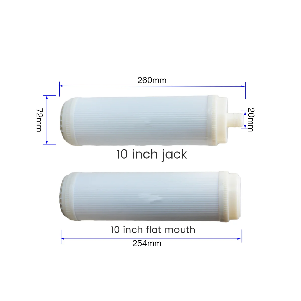 10 Inch Flat Type UF Hollow Fiber Ultrafiltration Membranes Filter 0.01 Micrometre High Flow Membrane UF Dry