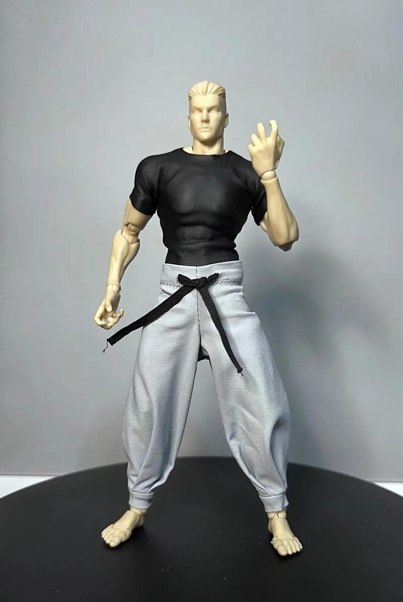 1/12 Soldier Clothing Accessories Tight Fitting Leather T-shirt Sports Pants Model Fit 6'' Action Figures Romankey Body In Stock