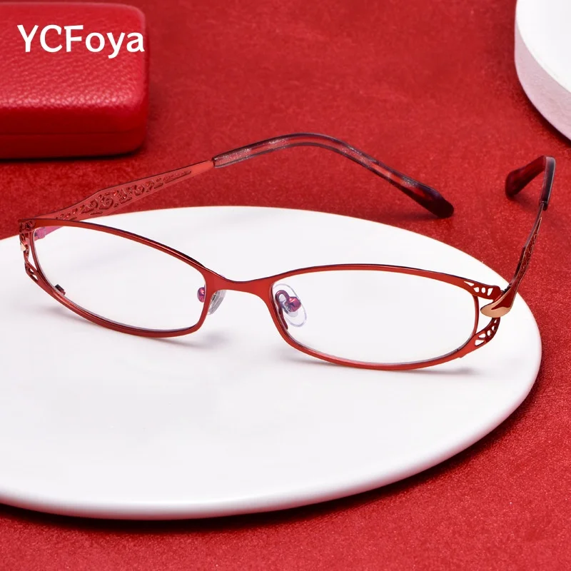 عالية الجودة سبائك إطارات النظارات رائعة الدانتيل المرأة خفيفة قصر النظر وجه صغير القراءة النظارات الطبية البصرية 8982 #1