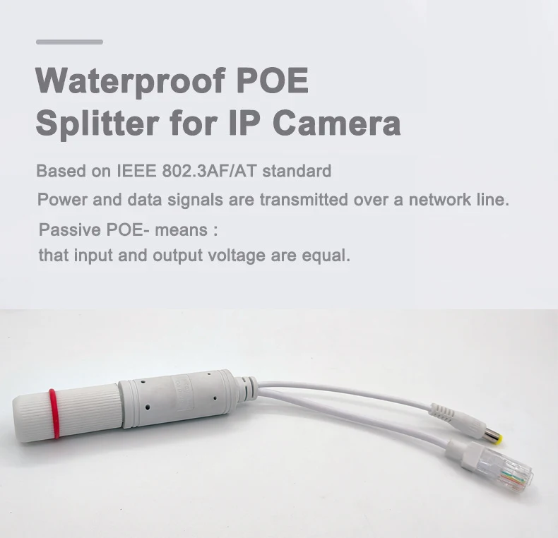 Poe Spliter 48V bis 12V Wasserdruck Video und Netzteil Kabel versorgungs modul Injektor Extender für IP-Kamera Splitter Net ap – Detail 1