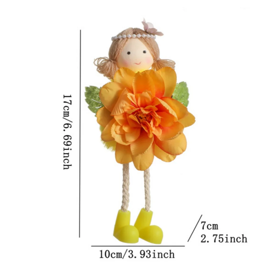 New Easter Long Legs Flower Fairy Angel Elf Rabbit Dolls Home Hanging Ornaments Spring Easter Party Supplies Creative Kids Gift