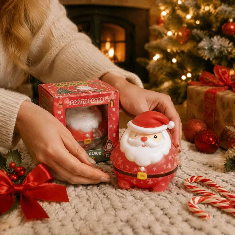 Santa Claus Shaped Pinching Slow Rebound Soft Squeeze Material Squeezable Fidget Stress Release Decompression Stress Relief