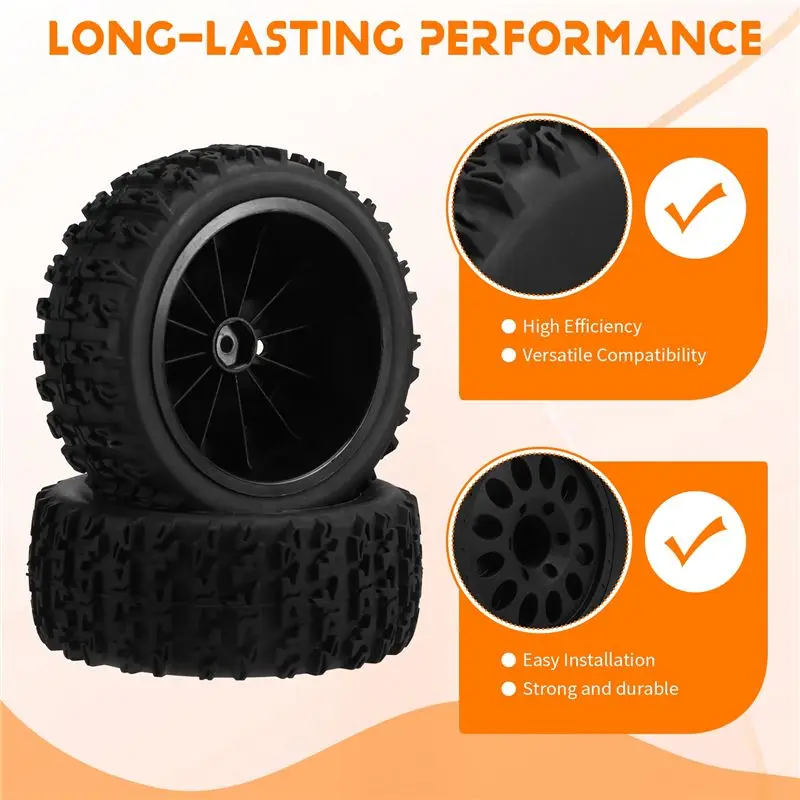 RC Wheels And Tires 4PCS 1/10 Scale RC Short Course Truck Tires For 4X4-2WD Slash Arrma Senton Tires
