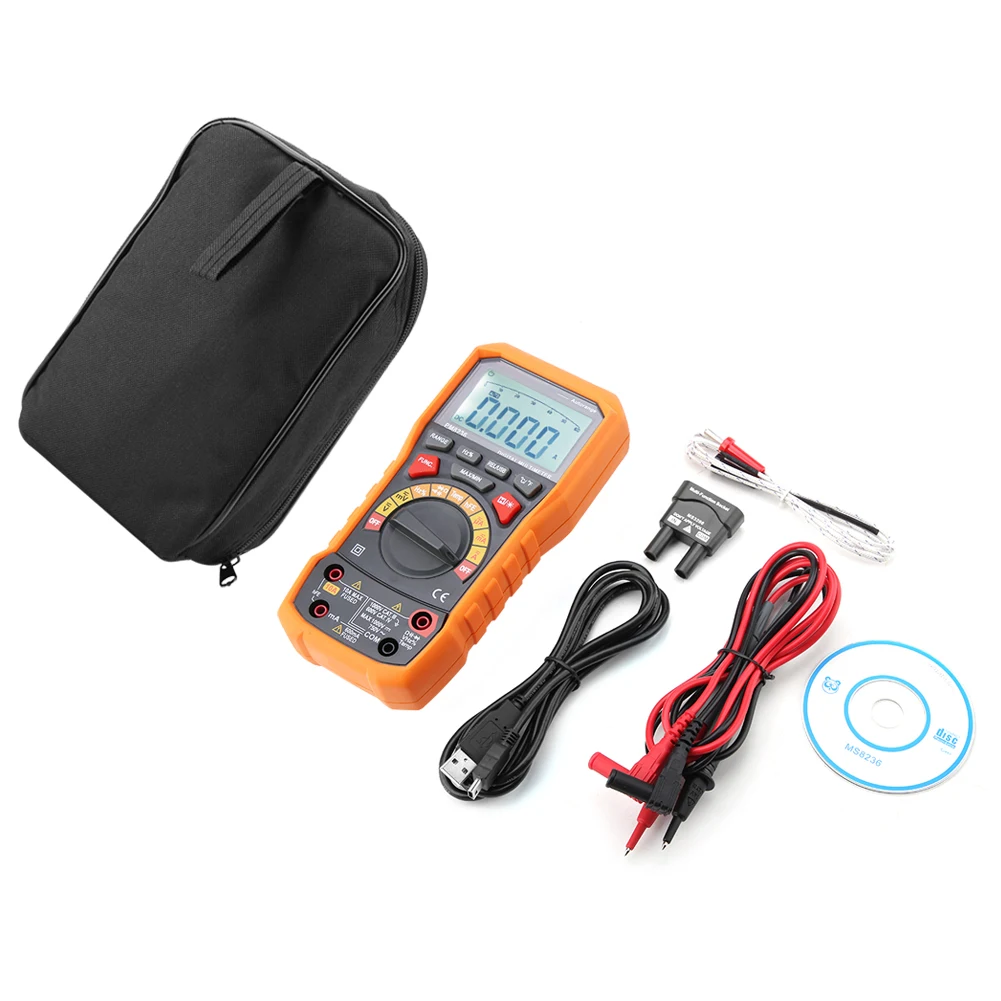 Capacitance Frequency Tester PM8236 PEAKMETER PM8236 Auto Range Digital Multimeter Temperature Capacitance Frequency Test