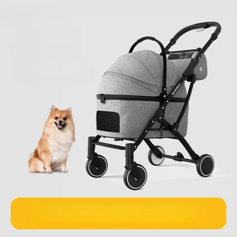 

New Design of Cat and Dog Pet Stroller with Fully Concealed Buckle Opening and Closing Lightweight and Foldable Handcart