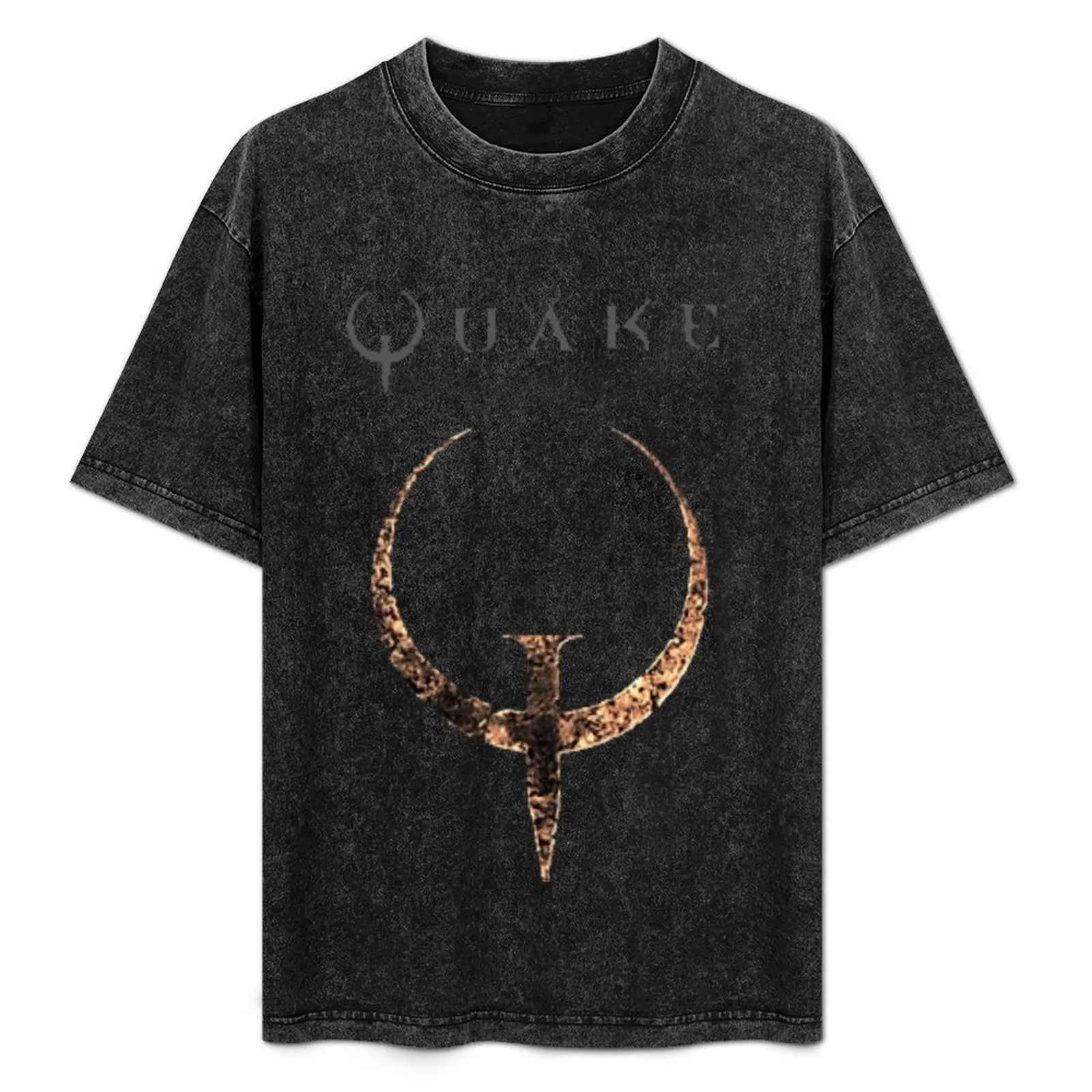 summer t-shirts and bags and more quake T-Shirt plain rapper graphic tees fitted t shirts for men