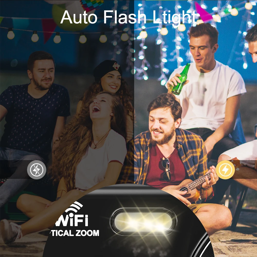 كاميرا رقمية 3X زووم بصري وتكبير رقمي 2X 4K Full HD Vlog مسجل فيديو يوتيوب 2.8 بوصة شاشة LCD كاميرا ويب WiFi #6