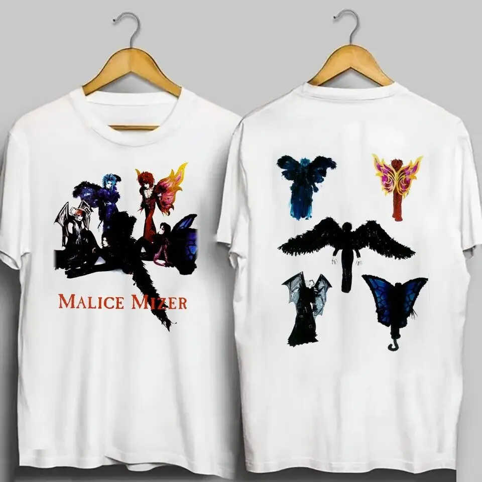 Rare MALICE MIZER Band Cotton Tee 2-sides Full Size Unisex T-shirt S4632