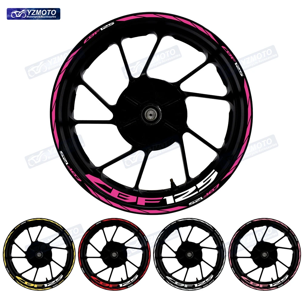 

Motorbike Reflective 17 Inch Wheel Stickers Rim Stripe Tape Hub Motorcycle Decal Accessories Decorate For Honda CBF 125 CBF125
