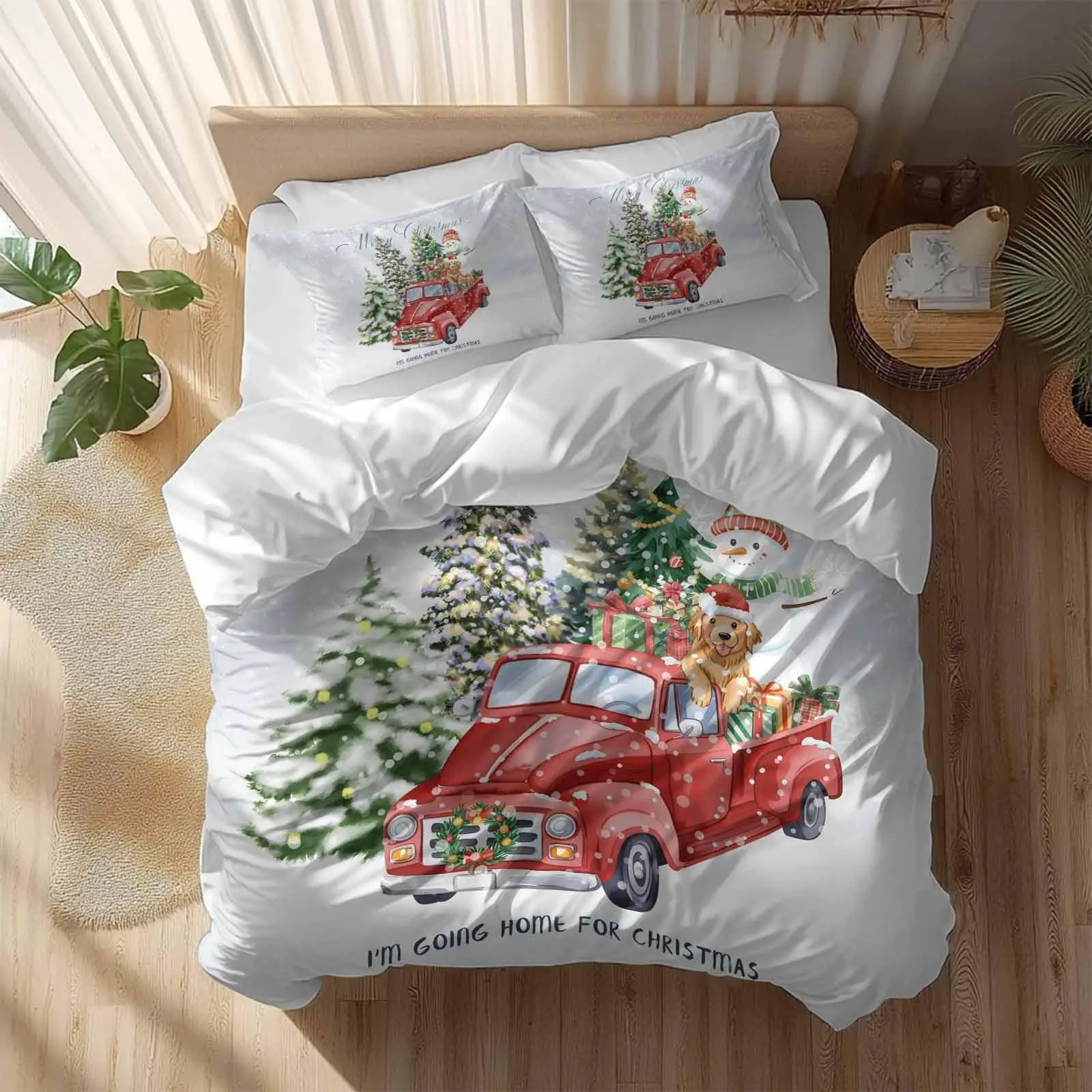 2/3pcs bedding set Digital Print Comfortable Duvet Cover for Home Bedroom Decoration, 1 Duvet Cover and 2pillowcase with Zippers
