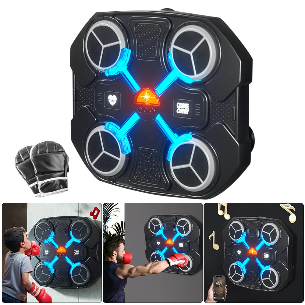 Music Boxing Machine Boxing Training Punching Equipment BT Link Intelligent Boxing Target Wall Target Training for Kids Adults