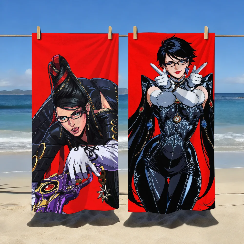 Game B-Bayonetta-S 3 Towel Sports Quick Dry Travel Camping Gear Sandproof Soft Light Large Beach Towel