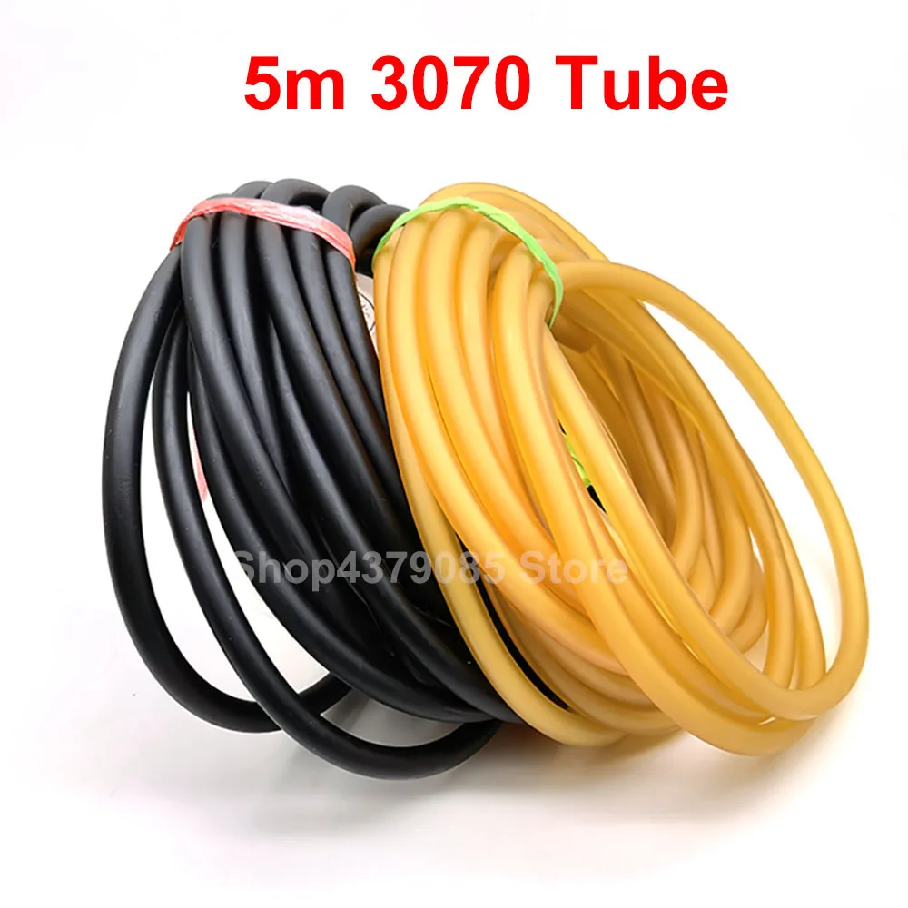 5m Black and Plain Color 3070 Latex Tube Powerful Rubber Band Catapult Shooting Accessories