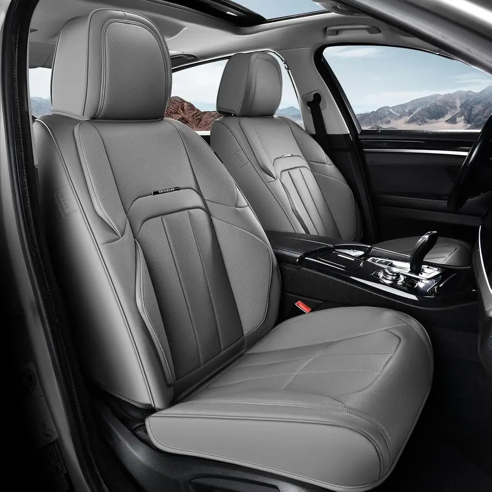 Luxury Waterproof Front Car Seat Covers, Compatible for Most Vehicles, SUVs, Trucks & Pickups