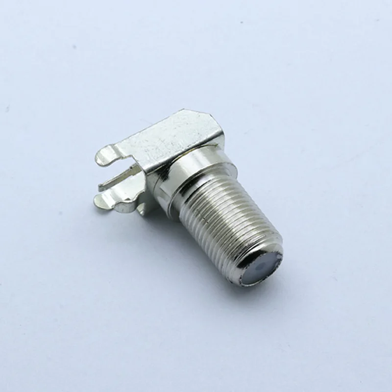 1pc F Connector Solder Female Mount Socket RF Coaxial Cable Adapter 90 degree Elbow Parts for DIY Repair Digital Set-top Box