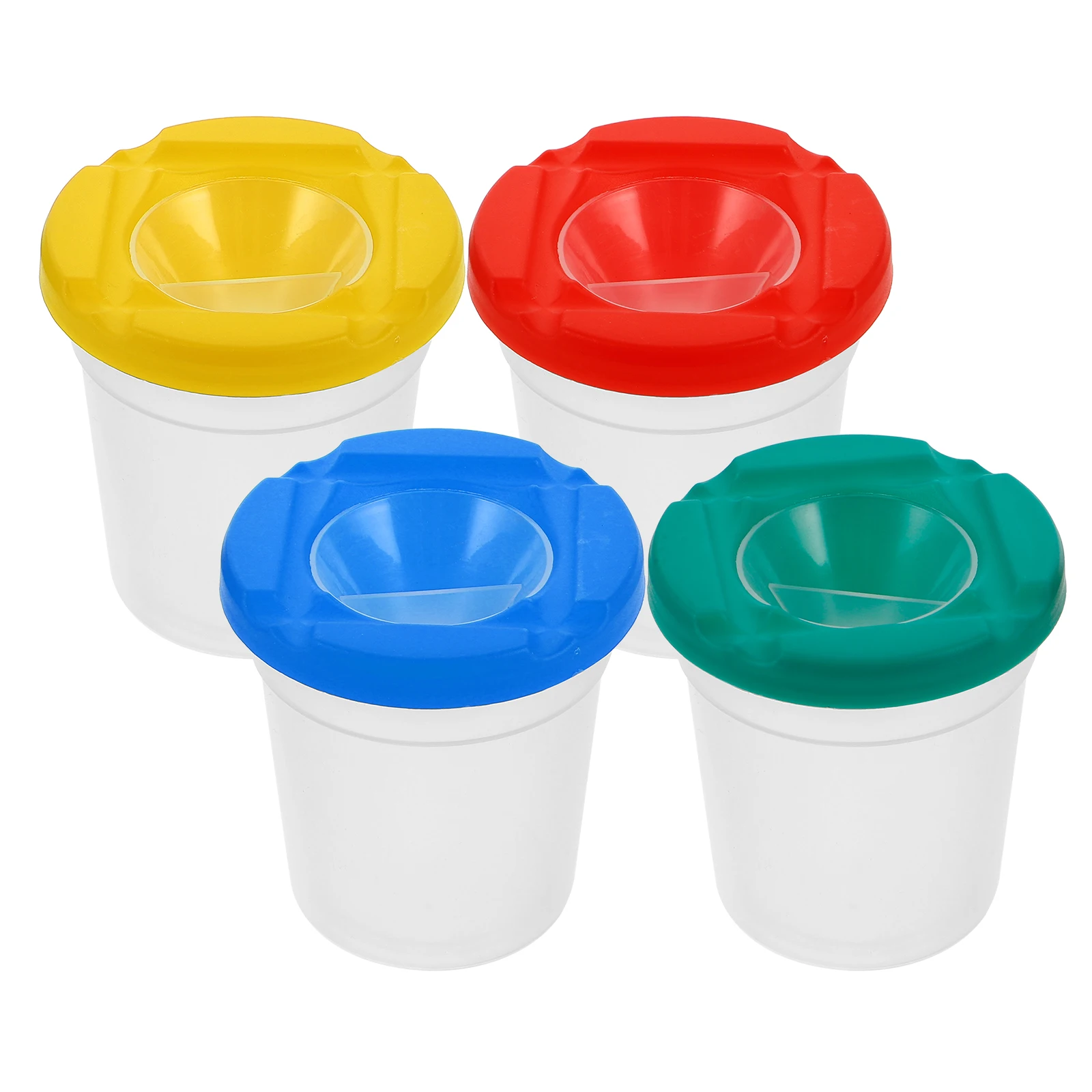 

4pcs Pen Wash Basin Kids Painting Painting Brush Basin Brush Bucket Holder Cleaning ABS Reusable Class Craft Tool