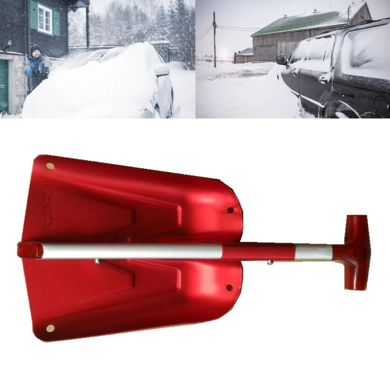 ipiip Portable Telescopic Aluminum Utility Car Adjustable Extended Edition Snow Shovel