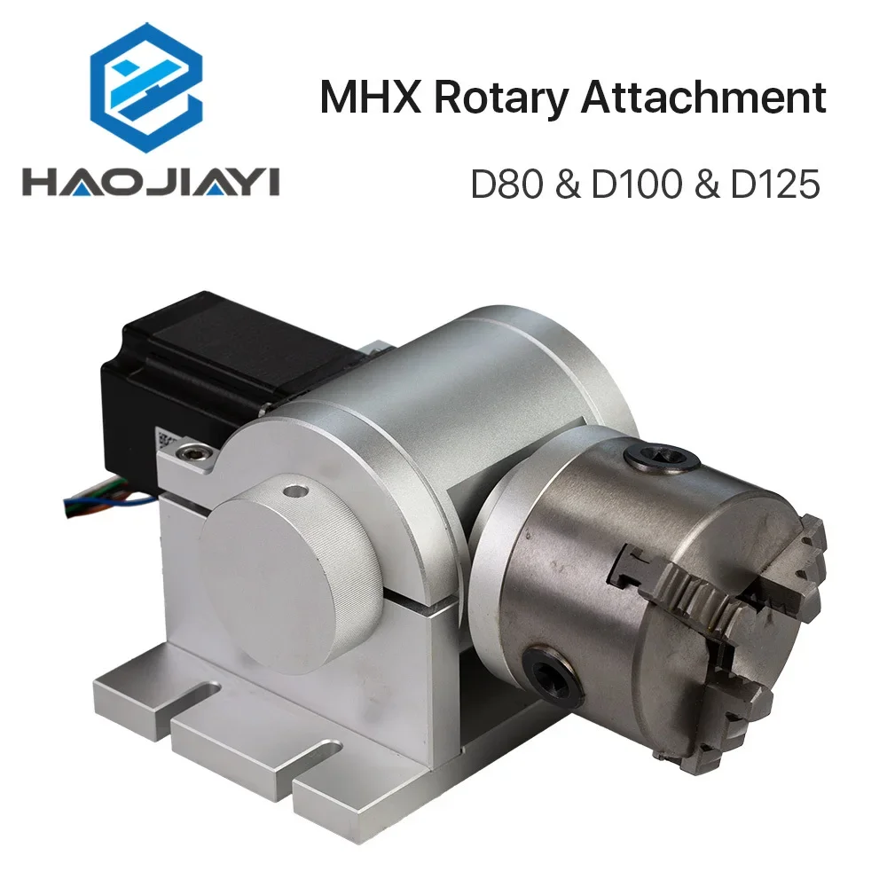 Rotary Engraving Attachment with Chucks Max Dia. 80 100 125mm for Laser Marking Machine