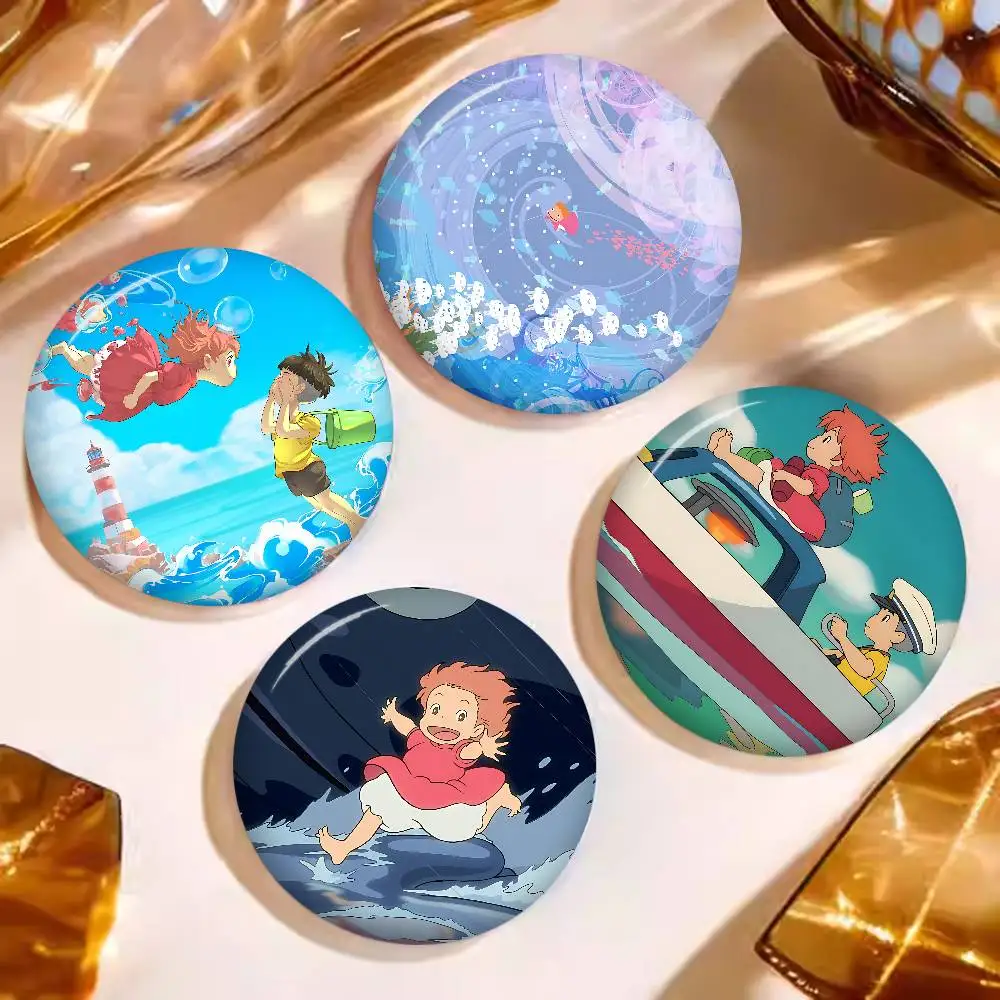 Cartoon P-Ponyo 58mm Handmade Brooch Cartoon Cosplay Badge On Backpack Jewelry Accessories Gifts