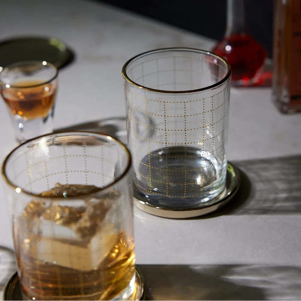 2 Pak 11 fl oz Kacamata Batu Wiski Cetak Persegi Peralatan Gelas Roh Koktail Bar Rumah Tahan Lama Elegan Modern