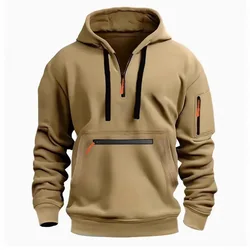 Sweat à capuche à manches longues pour hommes avec fermeture éclair au bras, pull tendance, sweat à capuche de sport, patins à la mode, nouveau