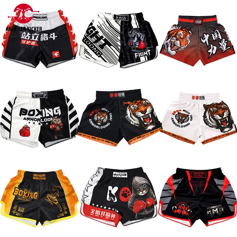 

Tiger Muay Thai Shorts Fight Kickboxing Pants MMA Shorts Men Women Kids Martial Arts Sanda Grappling Kick Boxing Training Trunks