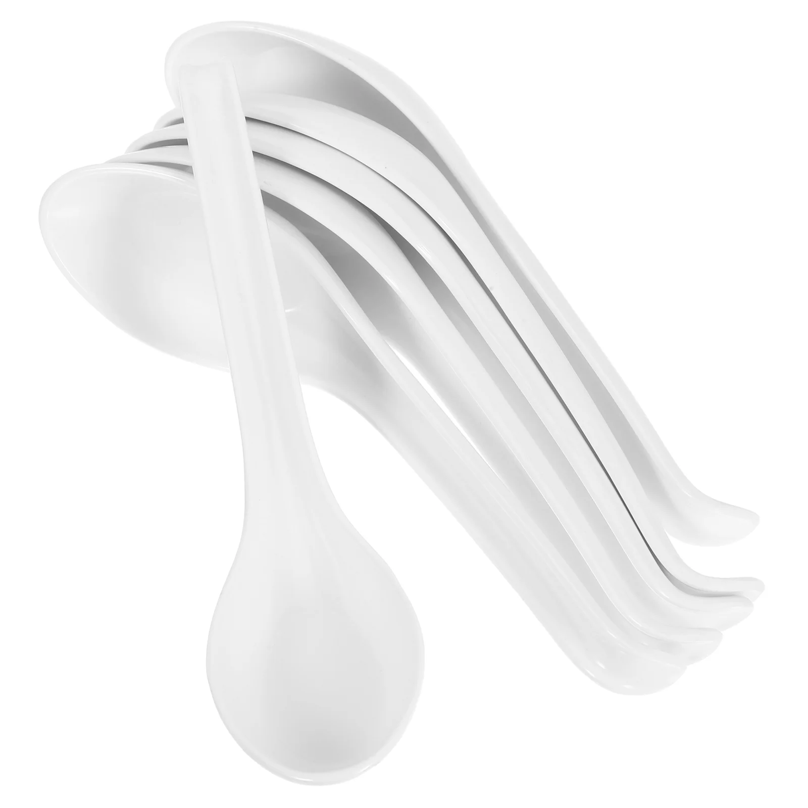 6 Pcs Melamine Spoon Soup Ladle Noodles Ramen Bowl with Chopsticks Spoons Asian