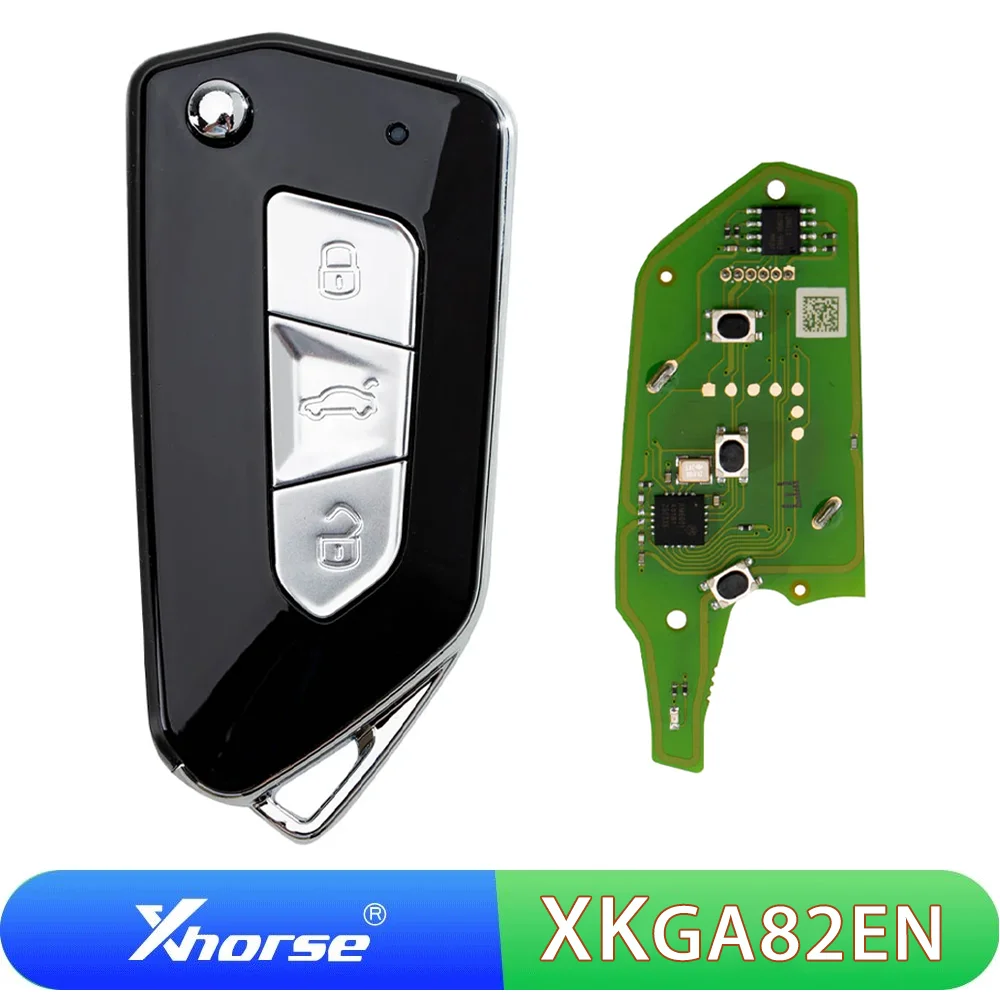 

5/10 Pcs XKGA82EN XK Series Wired Remote Xhorse Auto Keys VVDI GA08 Style 3 Buttons (Electroplated Matte Buttons) Key Fobs