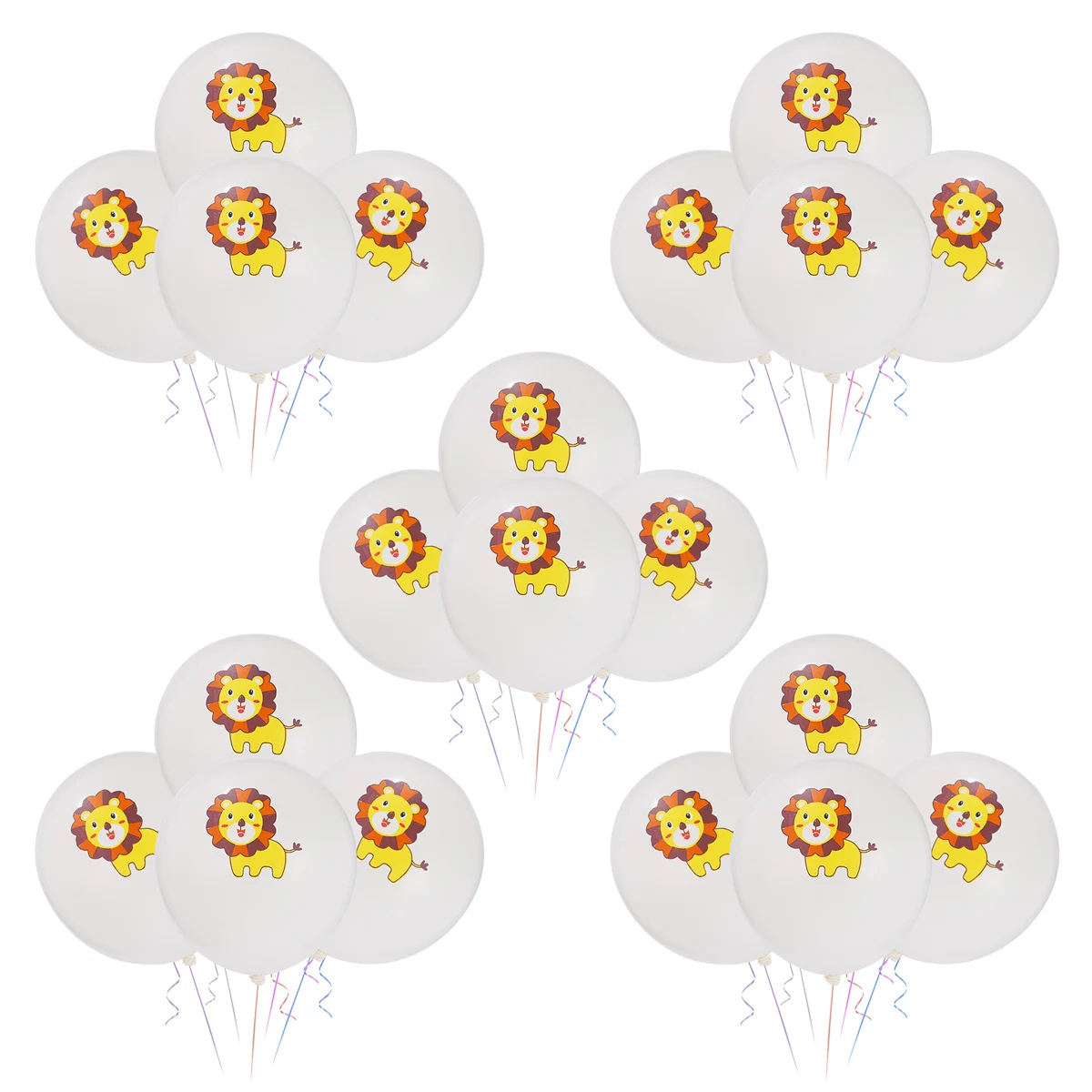 

20 Pcs Lion Balloon Animal Decor Balloons for Birthday Party Decorations Cute Jungle Theme