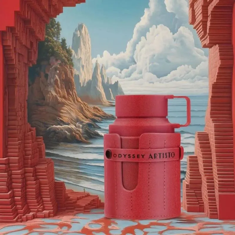 Armaf Odyssey Artisto Red Edition Eau De Parfum 3.4oz - رائحة جوز الهند الحلو والفانيليا والحمضيات للجنسين، هدية عطلة تدوم طويلاً