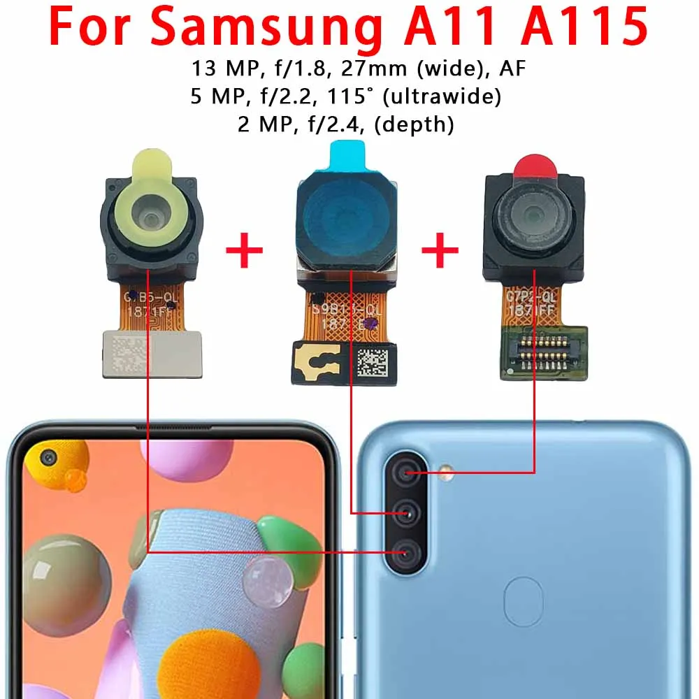 Rear Camera For Samsung Galaxy A10 A105 A10E A102 A10S A107 A11 A115 Back Backside Camera Module