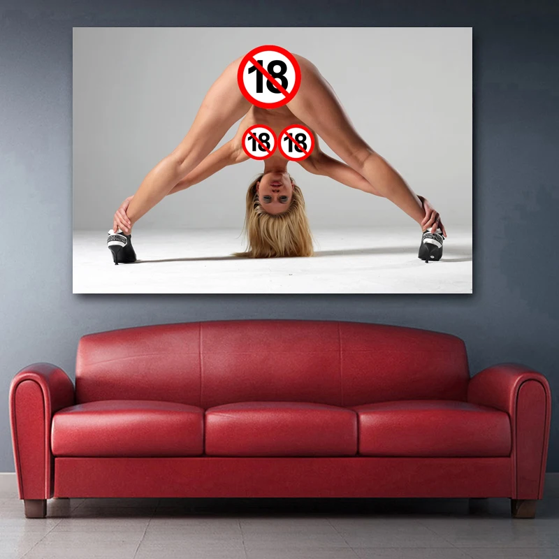 Pinturas de Nudes para decoración del hogar, arte de pared, rubia, chicas sexys, imagen de culo grande, modelo de Aldult, carteles eroticos, impresiones en lienzo