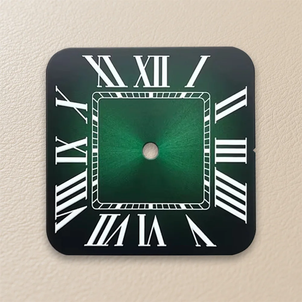 New 27mm Square S Logo Dial Sunburst Roman numerals Suitable For NH35/NH36 Japanese Automatic Movement Watch Modification - view 3