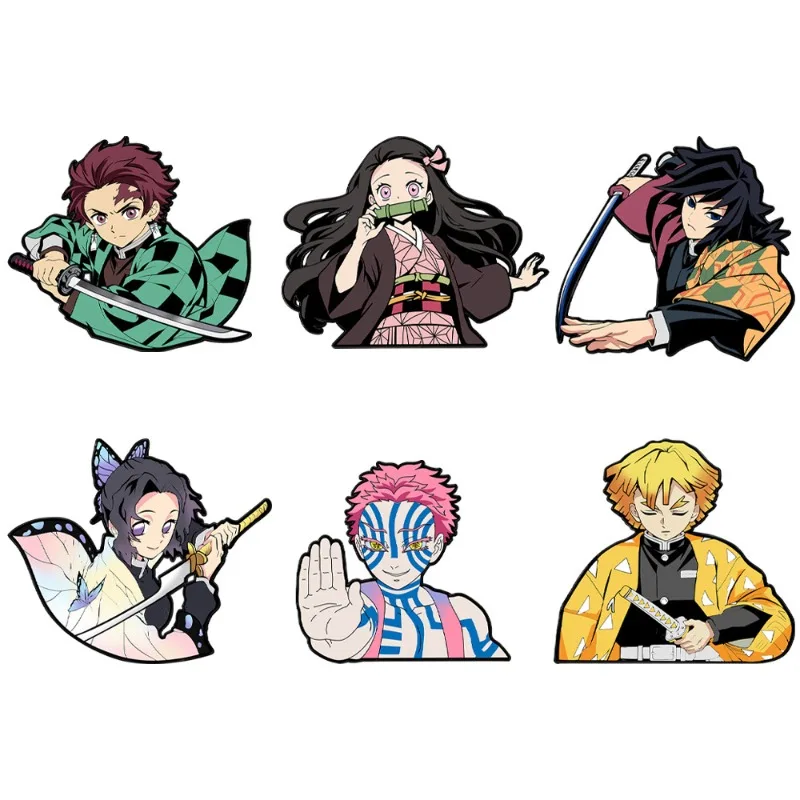 Demon Slayer Kamado Tanjirou Tomioka Giyuu cute cartoon alloy pins two-dimensional creative anime peripheral decorative badges view 6