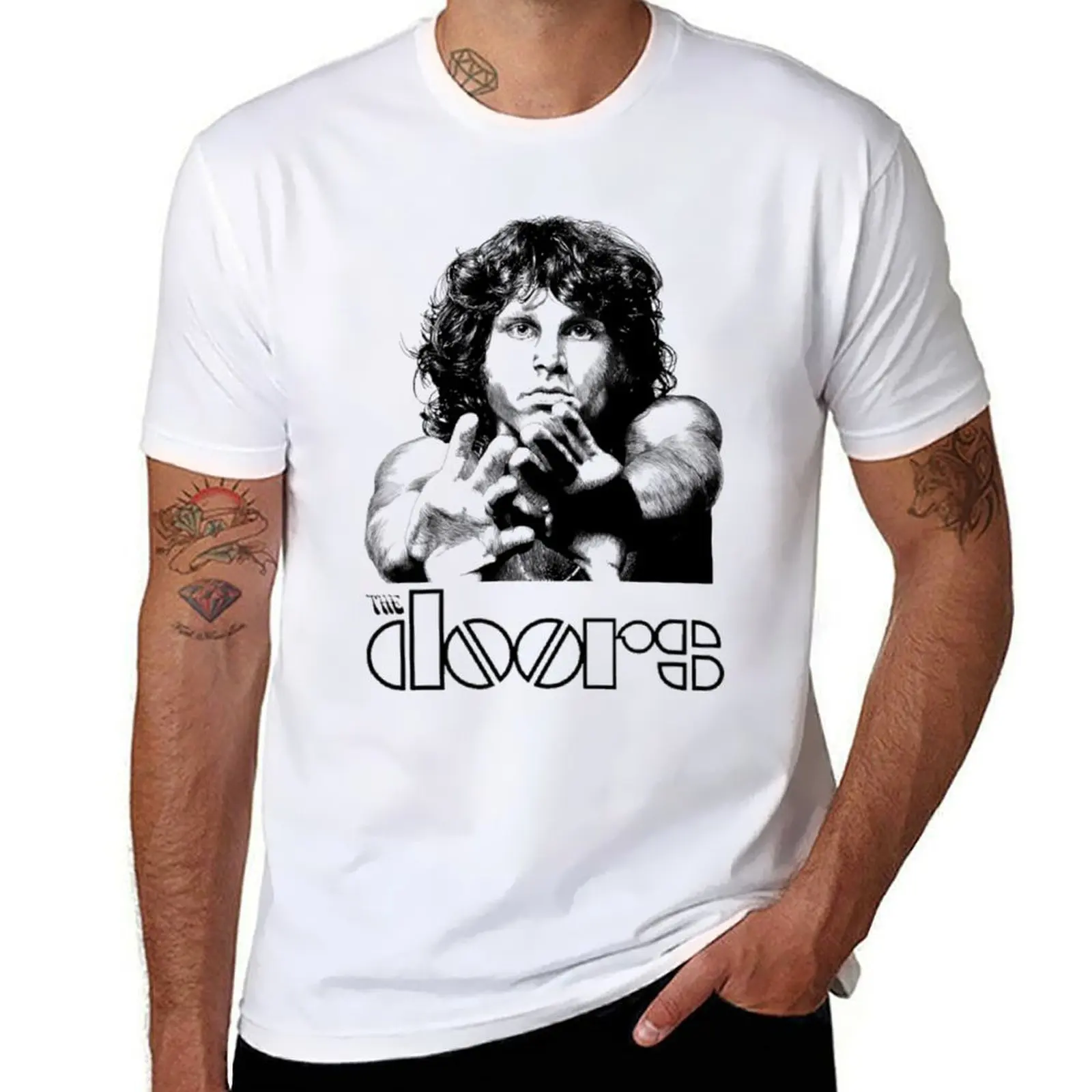 

Doors - Jim Morrison T-Shirt t shirts for man cotton soft funny t shirts dark humor T-Shirt