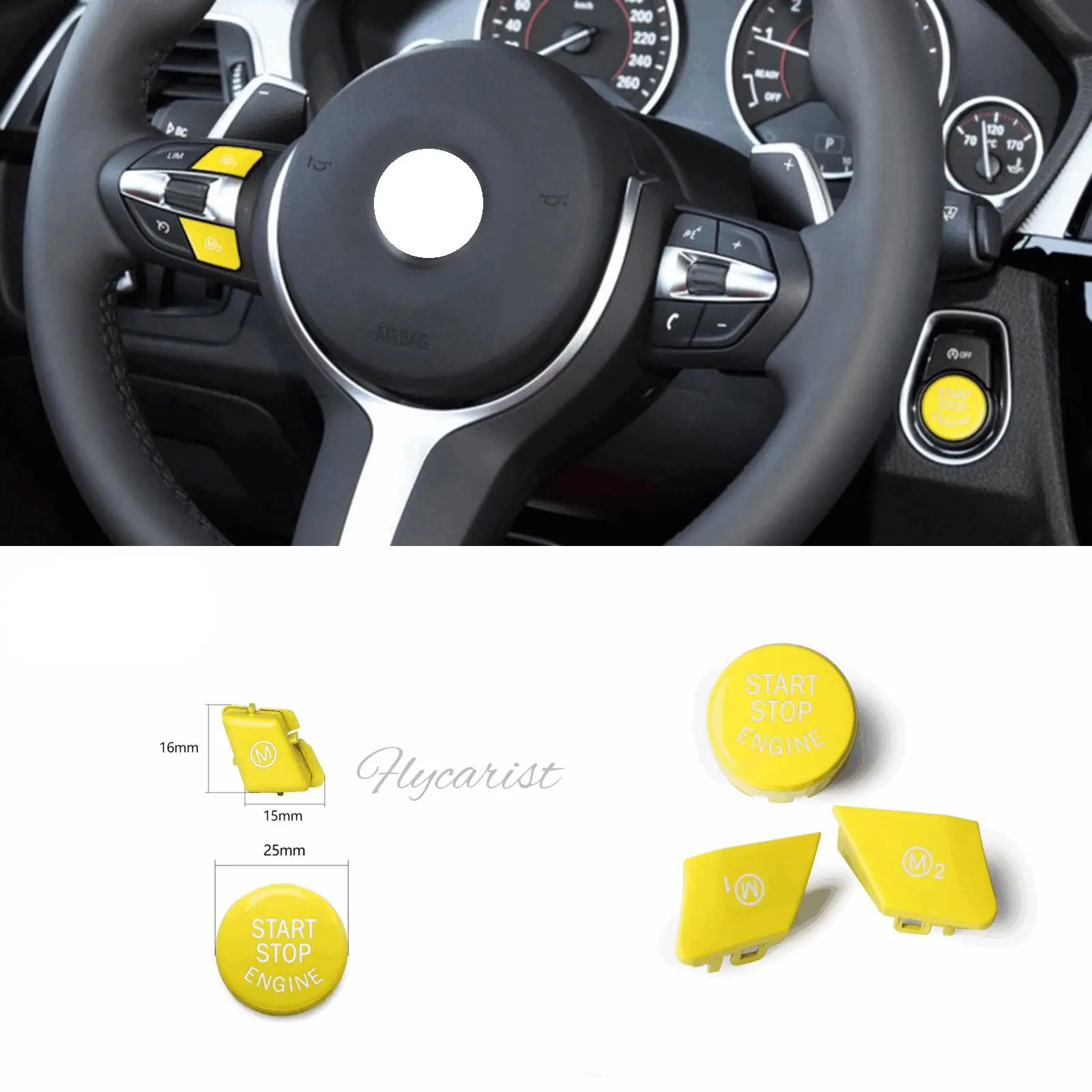 

Для BMW M2 F87 M3 F80 M4 F82 F12 X5M X6M красная крышка рулевого колеса внутренняя отделка