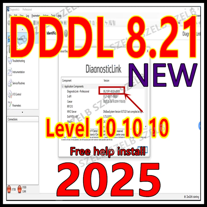 Newest 2025 Detroit Diesel Diagnostic Link DDDL 8.21 8.13 SP1 Professional Level 10 10 10 + Troubleshooting + Free Help Install