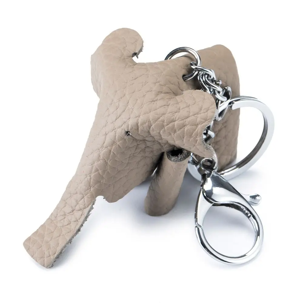 

Cartoon Genuine Leather Lucky Elephant Keychain Gift Handmade Elephant Pendant Multiple Styles DIY Hanging Bag