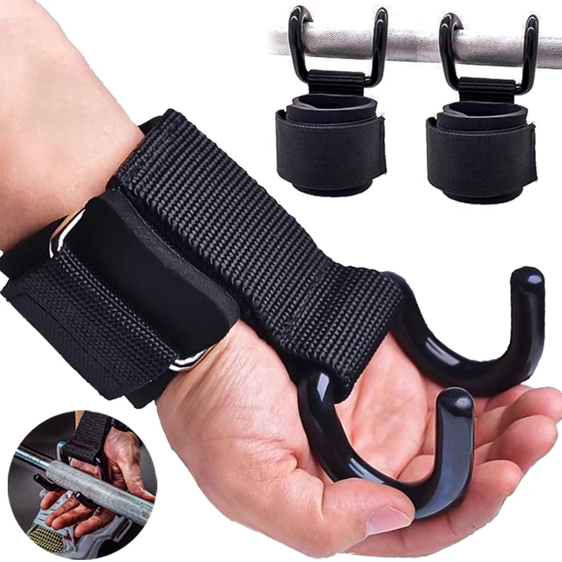 

Pull Up Assist Hook Fitness Instrument Strength Assist with Hook Barbell Hard Pull Anti Slip Double Hook Fitness Wrist Guard