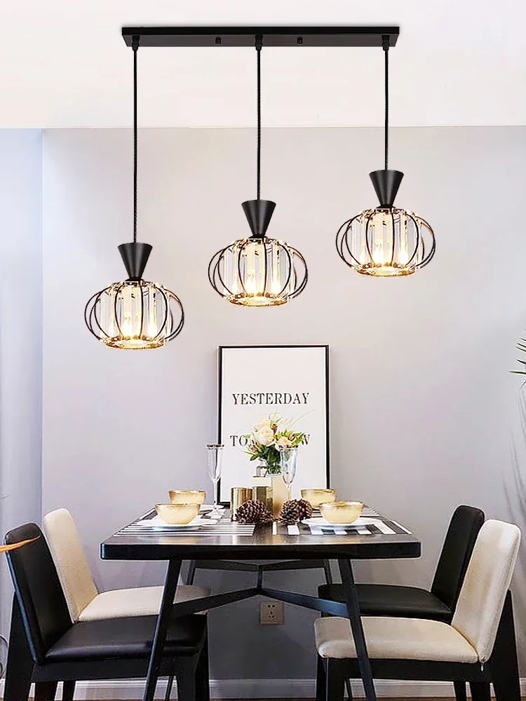 

Dining Room Chandelier round Modern Simple Home Light Luxury Elegant Crystal Dining Table Dining Hanging Lamps